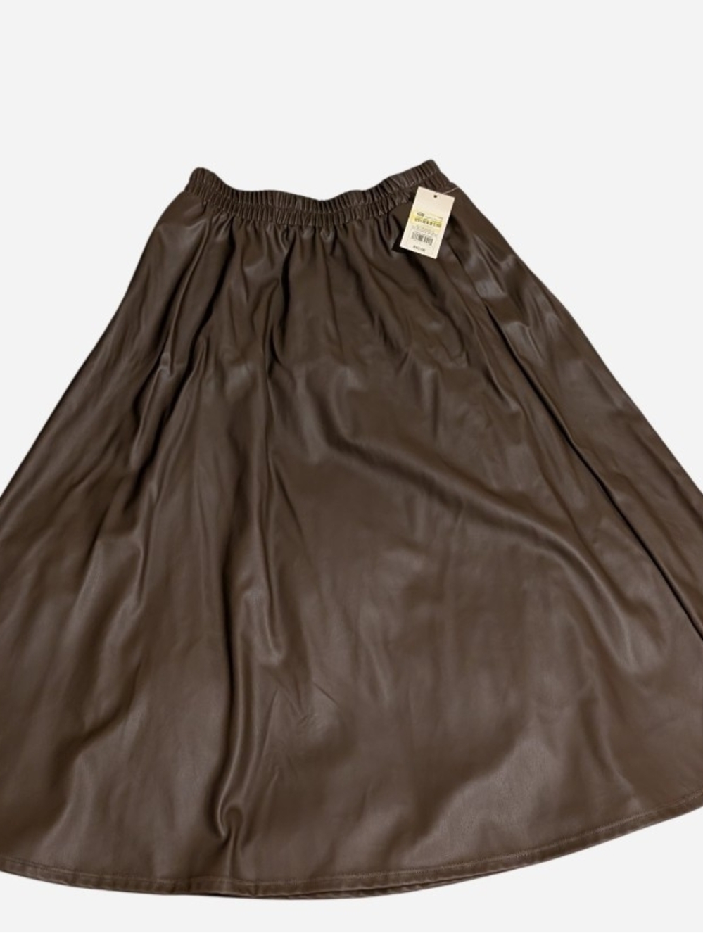 a new day Brown Faux Leather A-Line Skirt